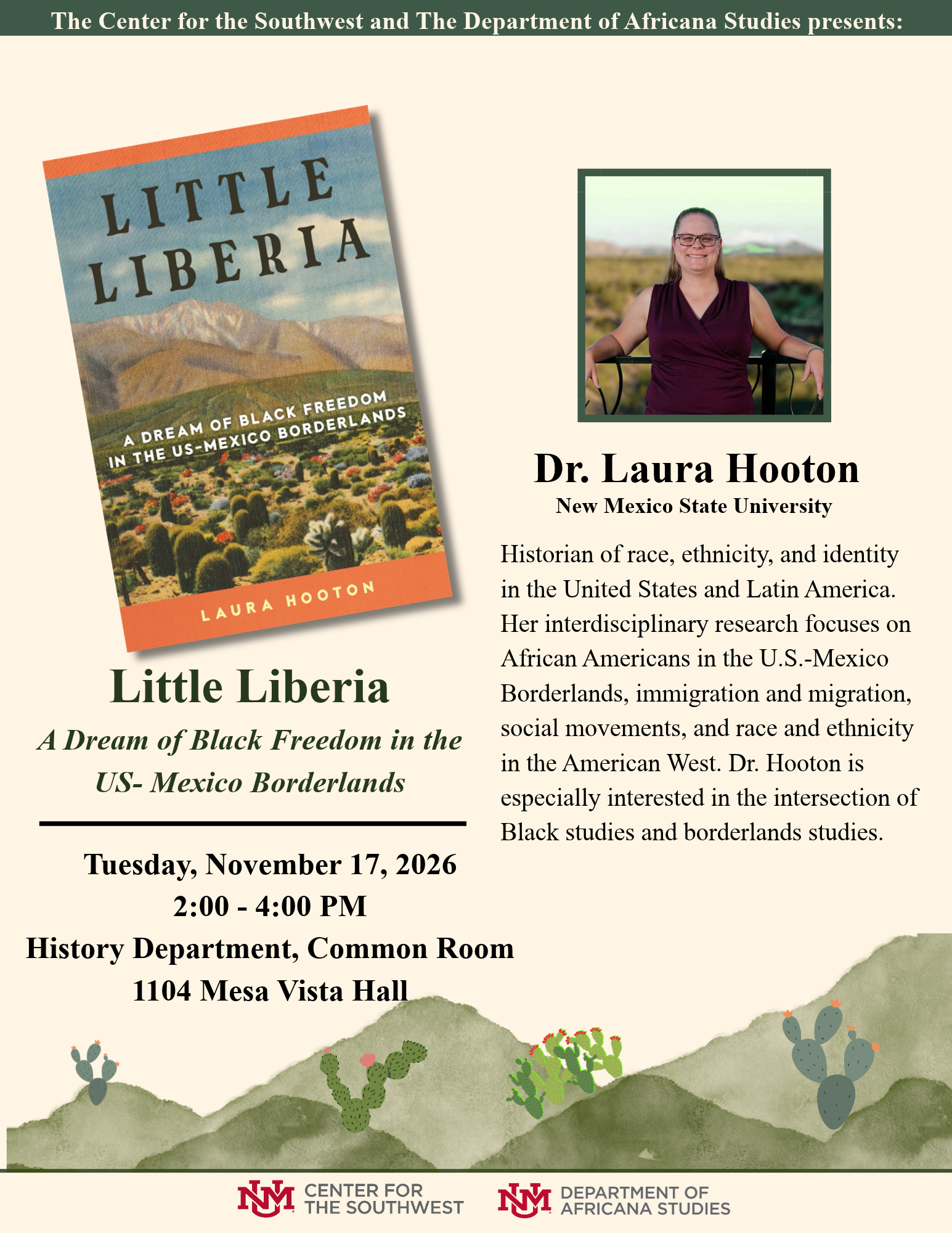 dr hooton booktalk flyer